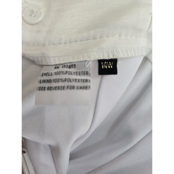 Satin VINTAGE long white Ruffle skirt Size 14W COTTAGECORE Hippie Boho - Picture 3 of 5